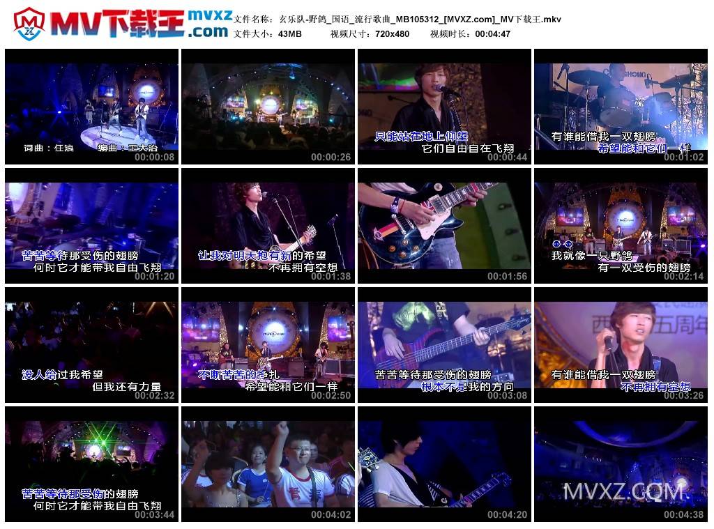 玄乐队-野鸽_国语_流行歌曲_MB105312